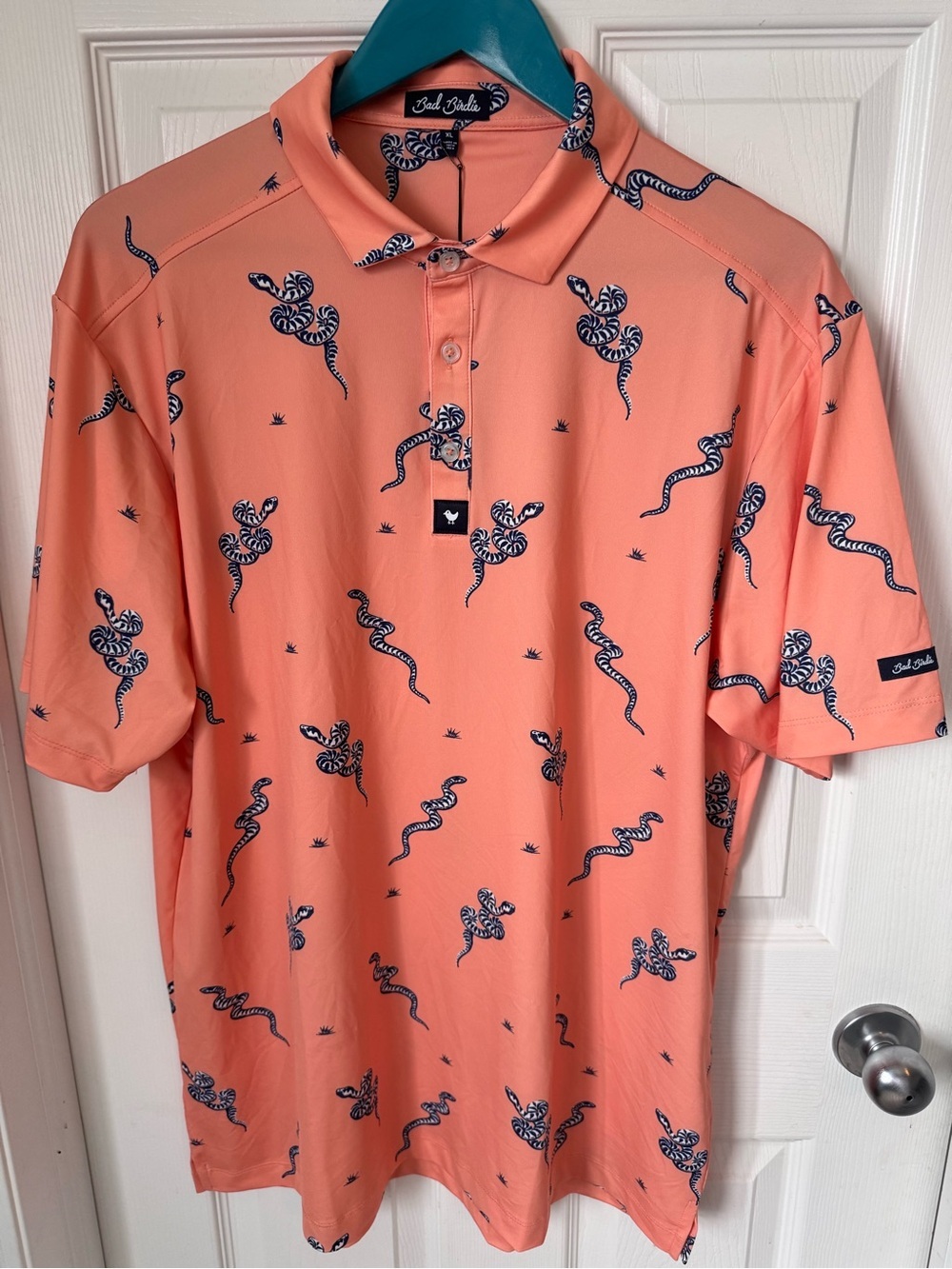 NWT Mens Bad Birdie Sidewinder Sundays Short Sleeve Golf Polo Size XL NEW